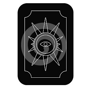 Oracle cards flat illustration on white