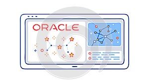 Oracle Cloud Infrastructure Database Enterprise Tech Vector, vector design Generative AI