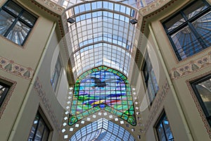 Oradea - Black Eagle Passway next to the Union Square in Oradea, Romania