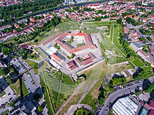 Oradea fortress city view from above