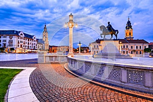 Oradea medieval downtown in Transylvania, Romania