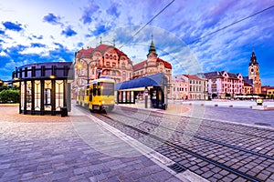 Oradea medieval downtown in Transylvania, Romania