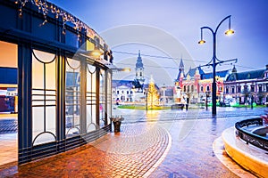 Oradea, Romania - Rainy twilight, travel in Transylvania