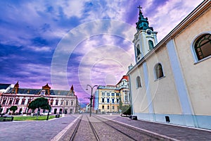 Oradea, Transylvania - Medieval downtown in western Romania