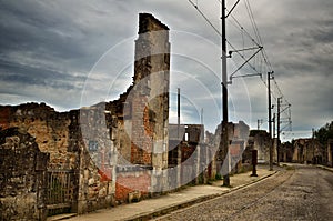 Oradour-sr-Glane was destroied by German nazi and is now a permanent memorial photo