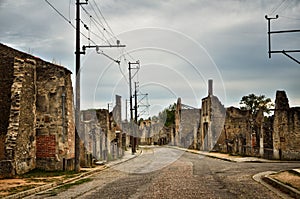 Oradour sur Glane was destroied by German nazi and is now a permanent memorial