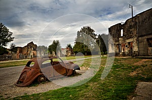 Oradour sur Glane was destroied by German nazi and is now a permanent memorial