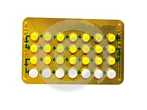 Oral contraceptive drug. 21 yellow pills consist of Ethinyl estradiol 0.035 mg. and Levonogestrel 0.15 mg. and 7 white pills