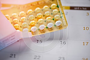 Oral Contraceptive pill Prevent Pregnancy Contraception concept