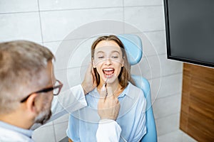 Oral flushing procedure at the ENT office