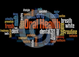 Oral Health word cloud concept 3