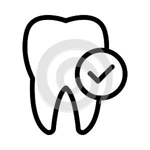 Oral vector thin line icon