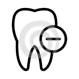 Oral vector thin line icon