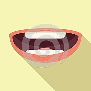 Oral idiom infancy icon flat vector. Care lips oral