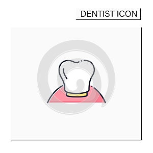 Oral implantology color icon