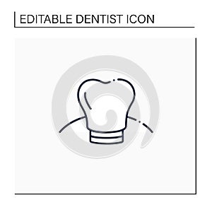 Oral implantology line icon photo