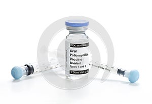 Oral Polio Vaccine And Syringes photo