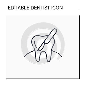 Oral surgery line icon