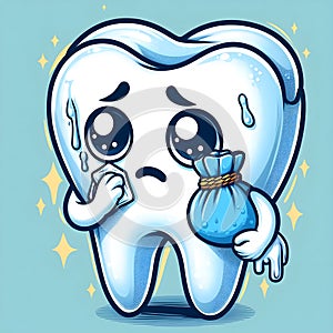 Oral tooth feels pain due to decay vector illustration ai generator