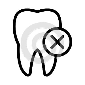 Oral vector thin line icon
