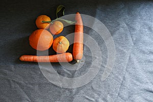 Orance vegetables and fruits photo