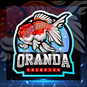 Oranda goldfish mascot. esport logo design