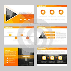 OrangAbstract presentation templates, Infographic elements template flat design set for annual report brochure flyer leaflet