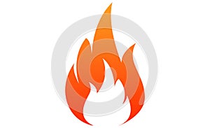 Fire vector illustration on background.