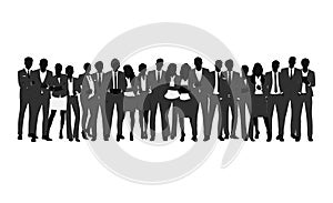 Business silhouette Balck and white vector. photo