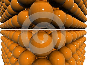 Orange 3d shpere field