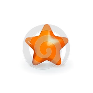 Orange 3D star icons vector illustration design.