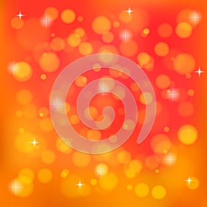 Orange abstract blurred background. Vector