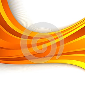 Orange abstract bright wave background