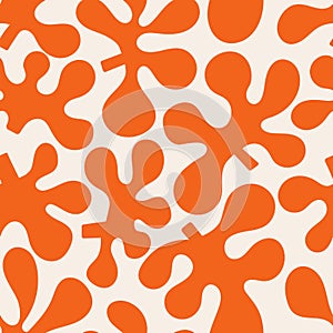 Orange abstract forms seamless background