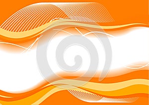 Orange abstract-lined card