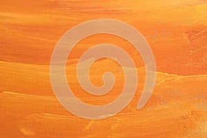 Orange abstract painted texture on paper background