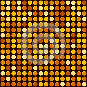 Orange Abstract Seamless Background with Dotted Spot. Vector