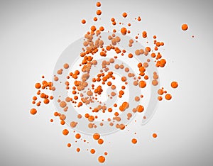 Orange abstract spheres photo