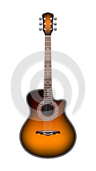 Orange acoustic guitar