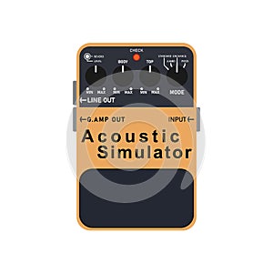 Orange Acoustic simulator guitar stomp box effect.