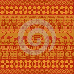 Orange African texture