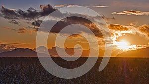 Orange Alaskan Sunset