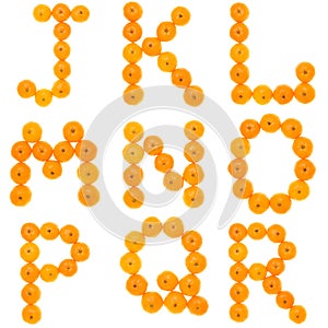 Orange alphabet