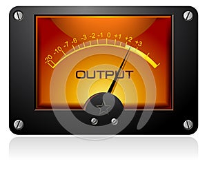 Orange Analog Meter