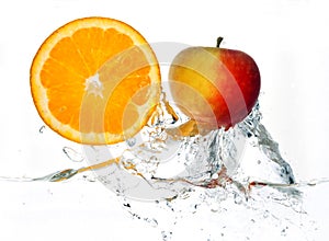 Orange and apple