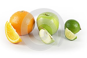 Orange Apple Lime fruits