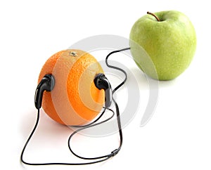 Orange and an apple player