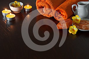 Orange Aromatherapy - bath salt, soap, essential oils and towels