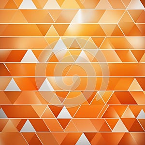 orange background with abstract triangle pattern