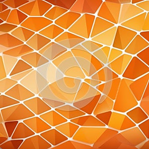 orange background with abstract triangle pattern